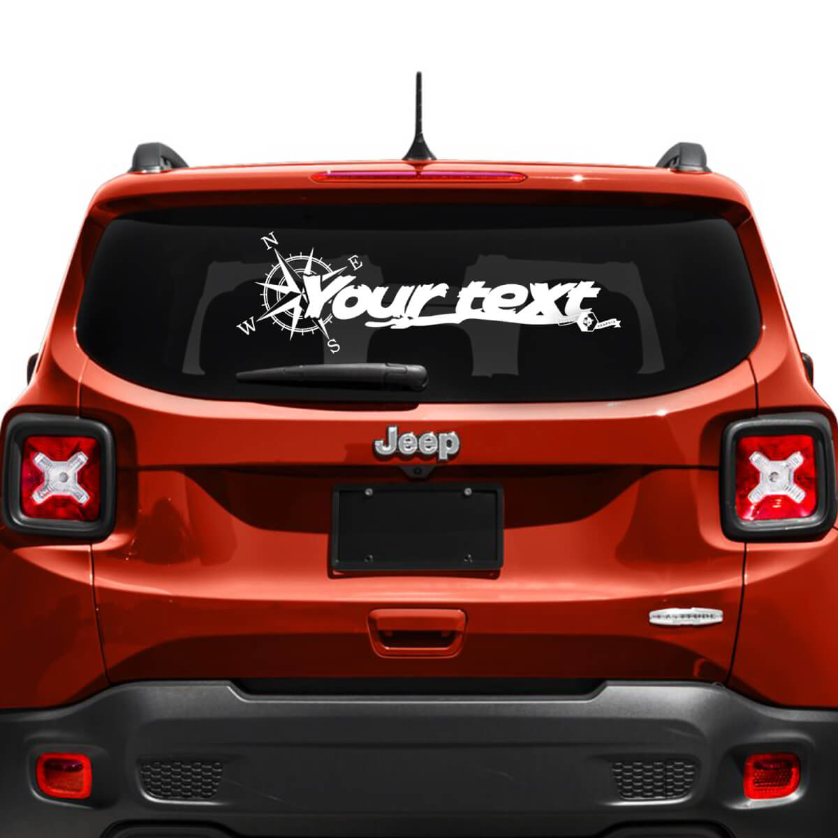 Jeep Renegade portellone finestra bussola pneumatico traccia adesivo decalcomania in vinile
