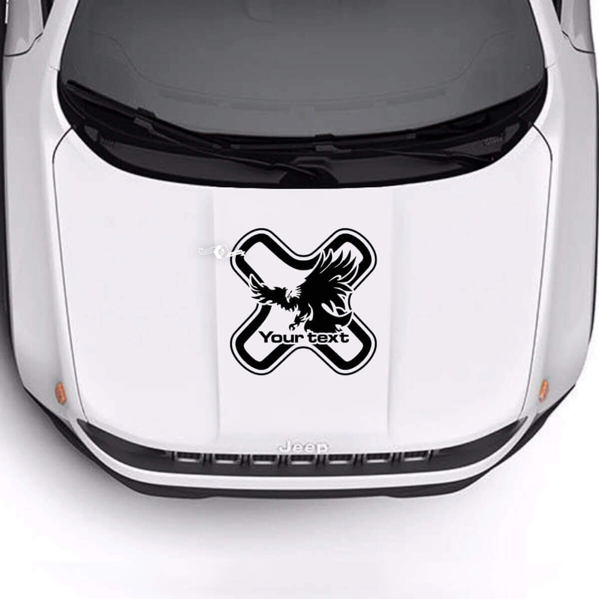 Adesivo in vinile personalizzato con aquila calva per cofano 2 per Jeep Renegade