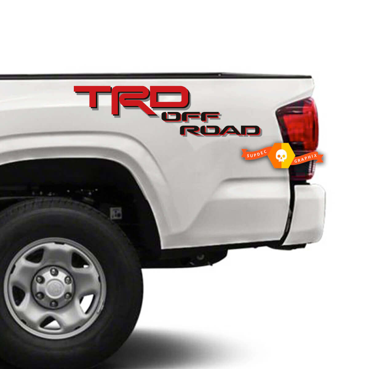 Coppia adesivi per decalcomanie per letto TRD Off Road Sport Tacoma Tundra TRD Off Road 2 colori
