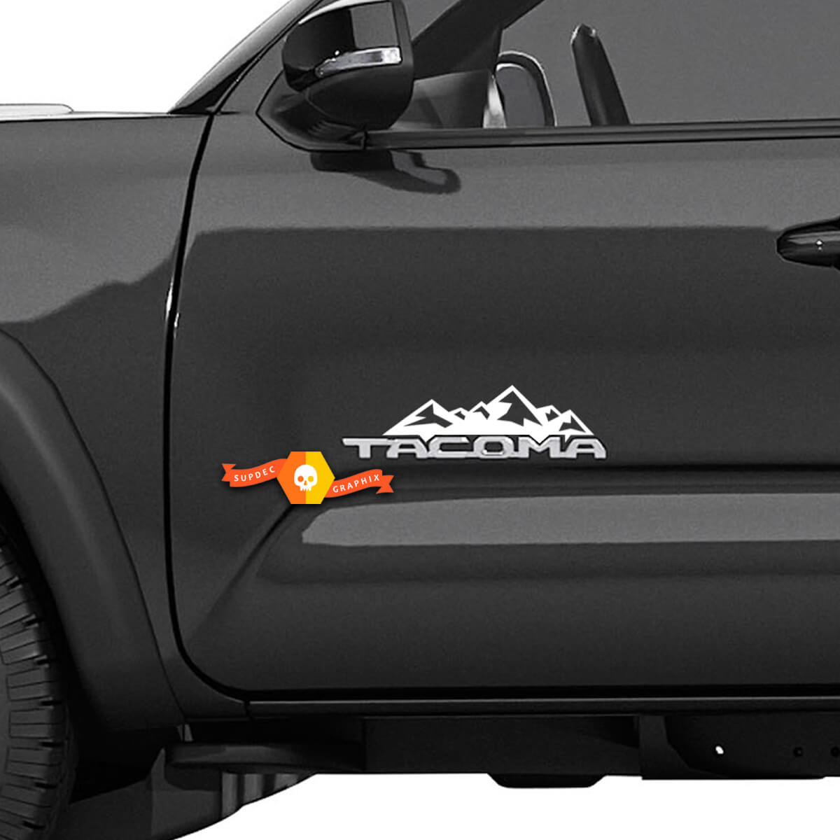 Adesivo in Vinile a Forma di Distintivo Catena Montana Laterale per Toyota Tacoma