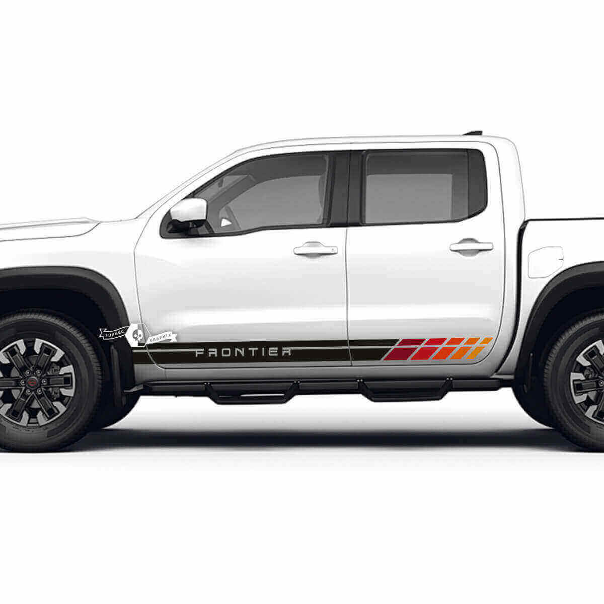 Kit Adesivi in Vinile a Strisce Laterali Stile Vintage per Nissan Frontier
