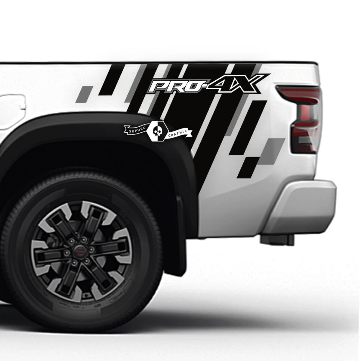2X Nissan Frontier Pro-4X Letto Grunge Splash Truck Auto Vinile Entrambi i Lati Camouflage Camo Adesivi Decalcomanie Grafica
