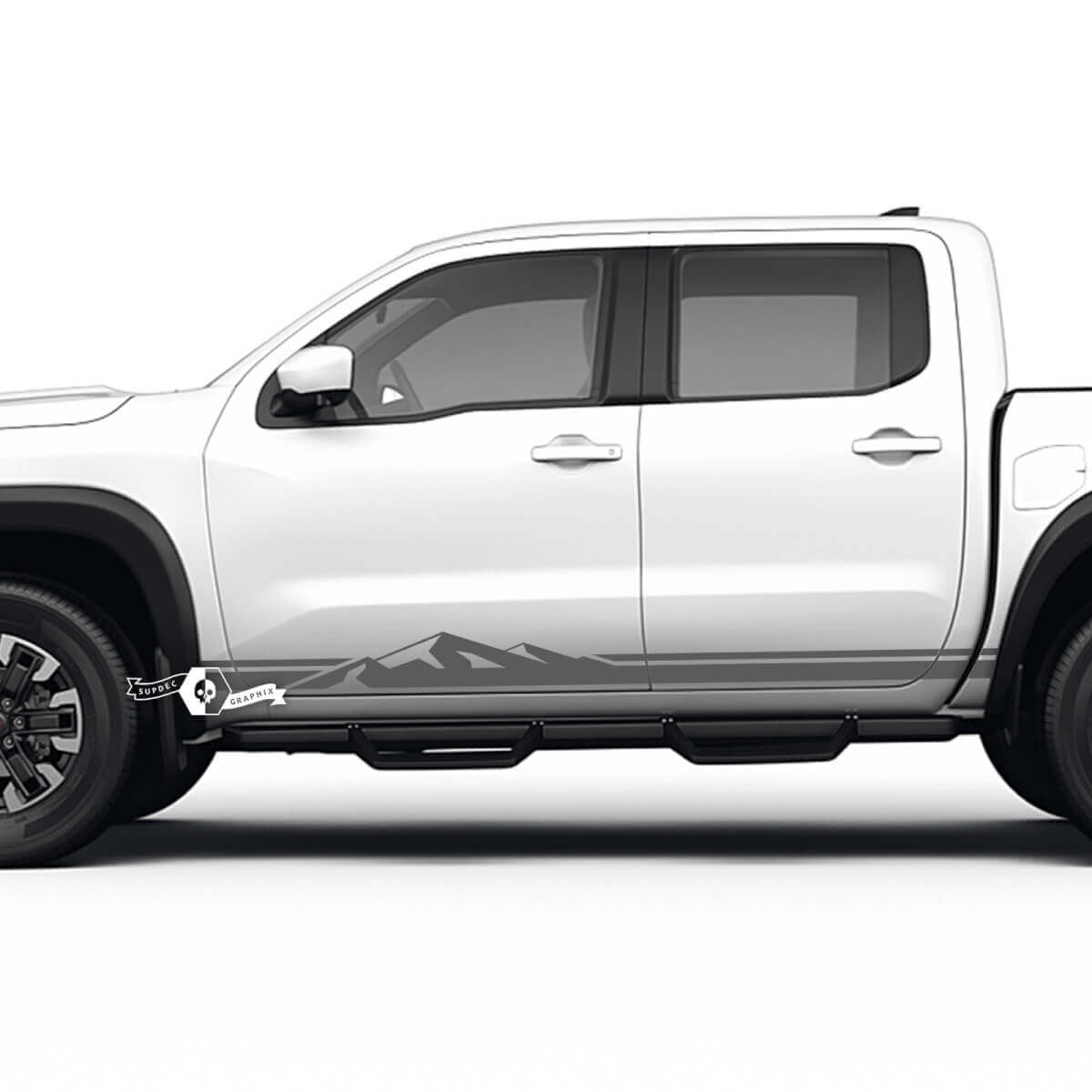 Kit Adesivi Vinile Strisce Laterali Mountain Style per Nissan Frontier