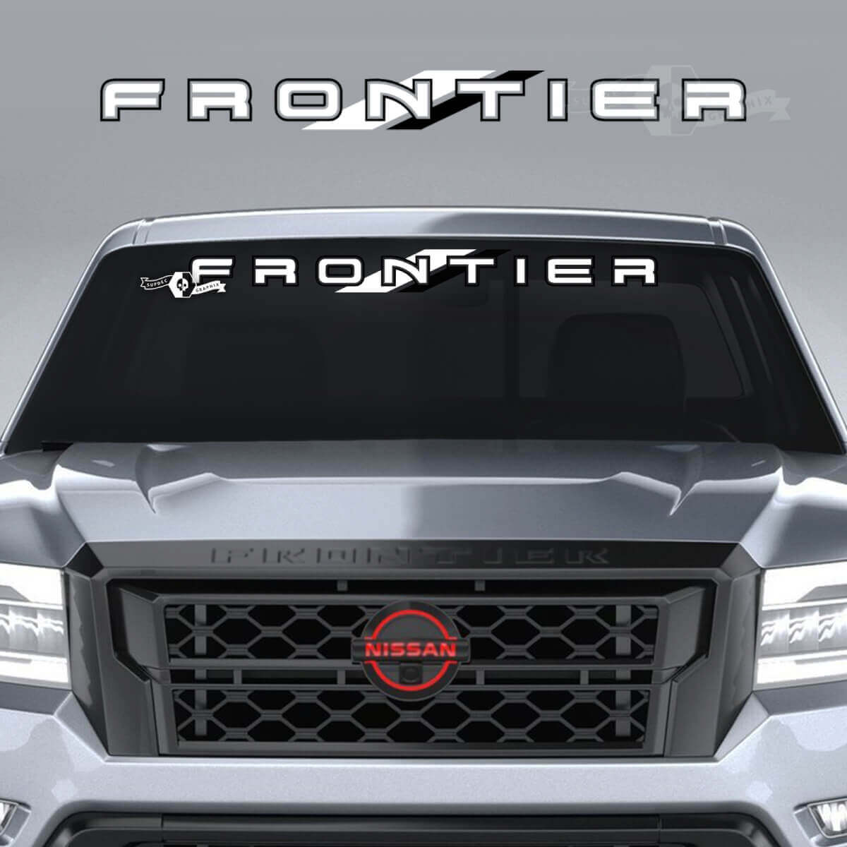 Adesivo in Vinile con Scritta del Marchio per Parabrezza Nissan Frontier Pro-4X