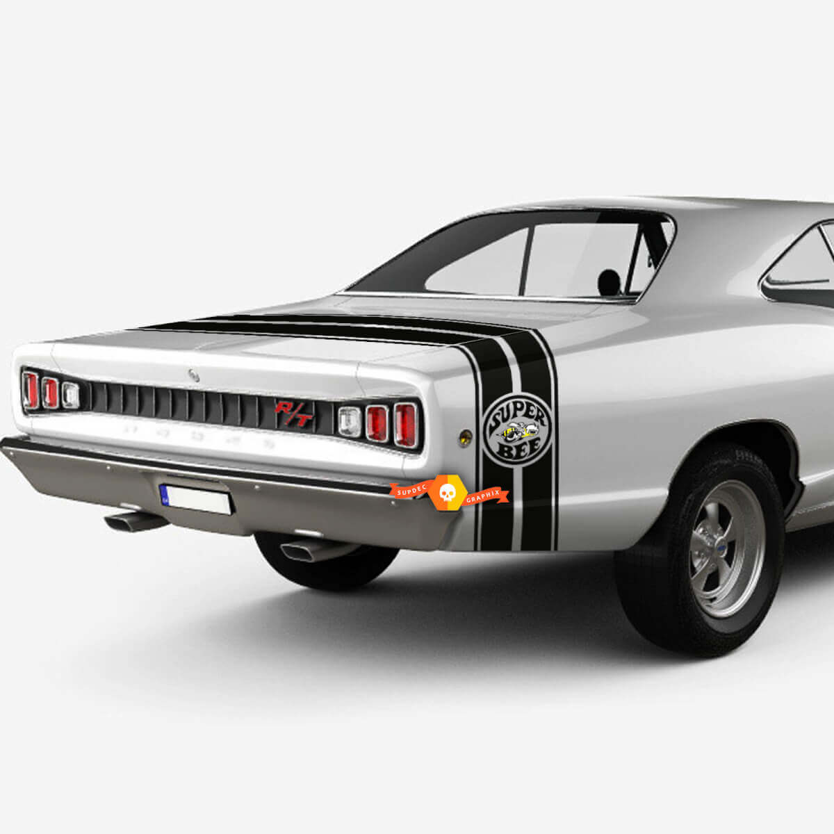 Dodge 1969 Super Bee Tail Band Stripe Vinile Decalcomania Grafica
