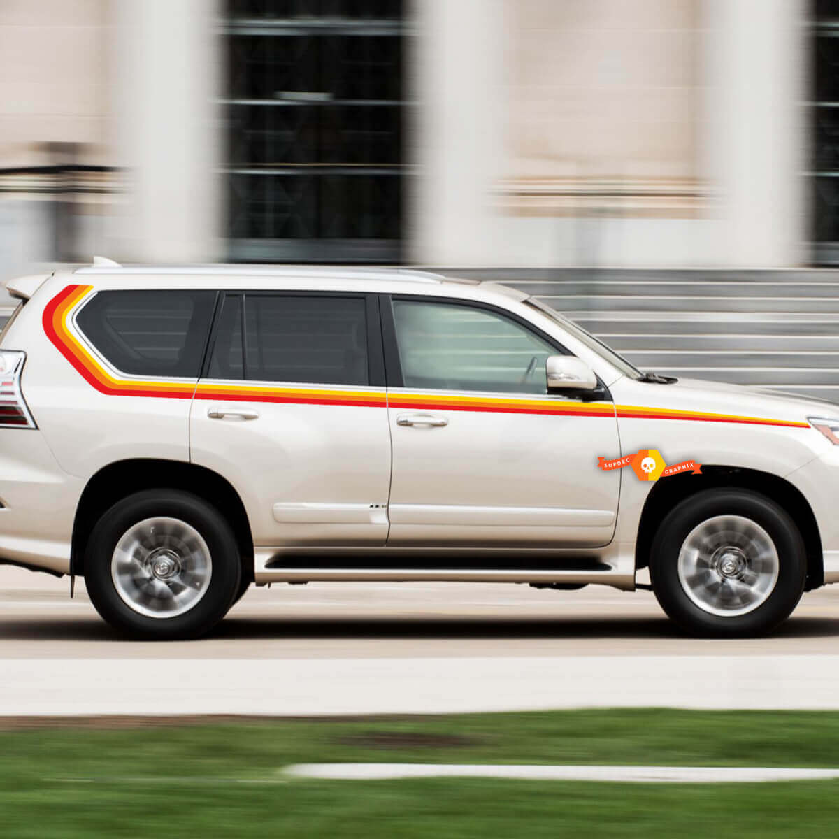Lexus 2016 GX460 Retro Vintage Stripes come 40 ° anniversario toyota 4runner stile adesivo laterale decalcomania grafica
