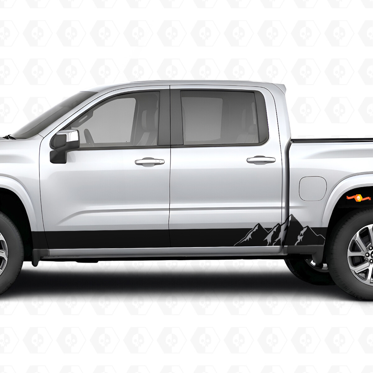 Strisce Viniliche Alpine Ridge per Porta e Pannello Sottoscocca per Chevrolet Silverado 1500 Nuova Generazione 2027