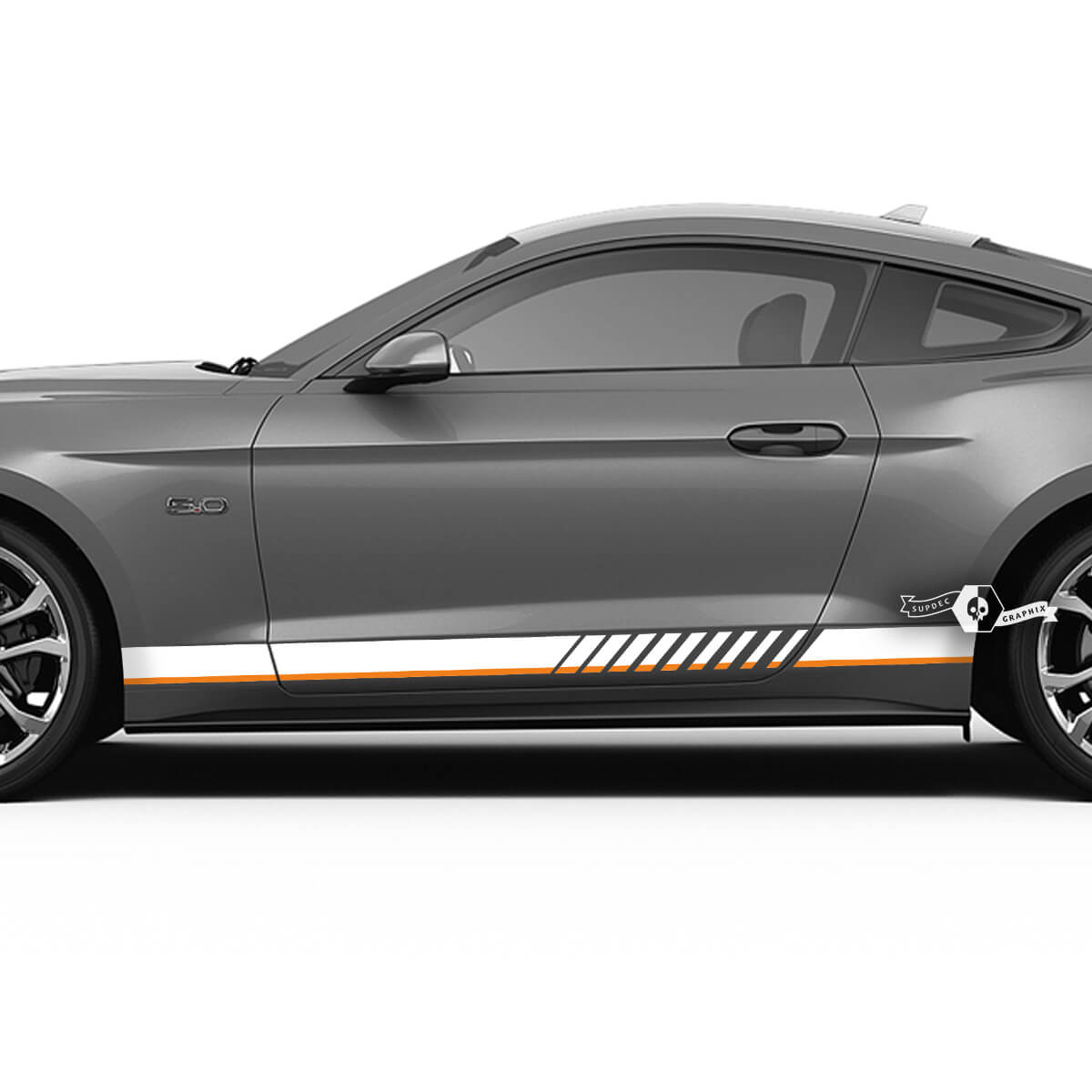 Kit di Adesivi Laterali in Vinile Stile Racing per Musclecar Musclecar modello Mach 1