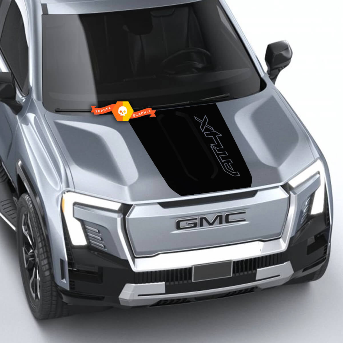 Adesivo in vinile per cofano stile Blackout AT4X per GMC Sierra 1500 AT4X