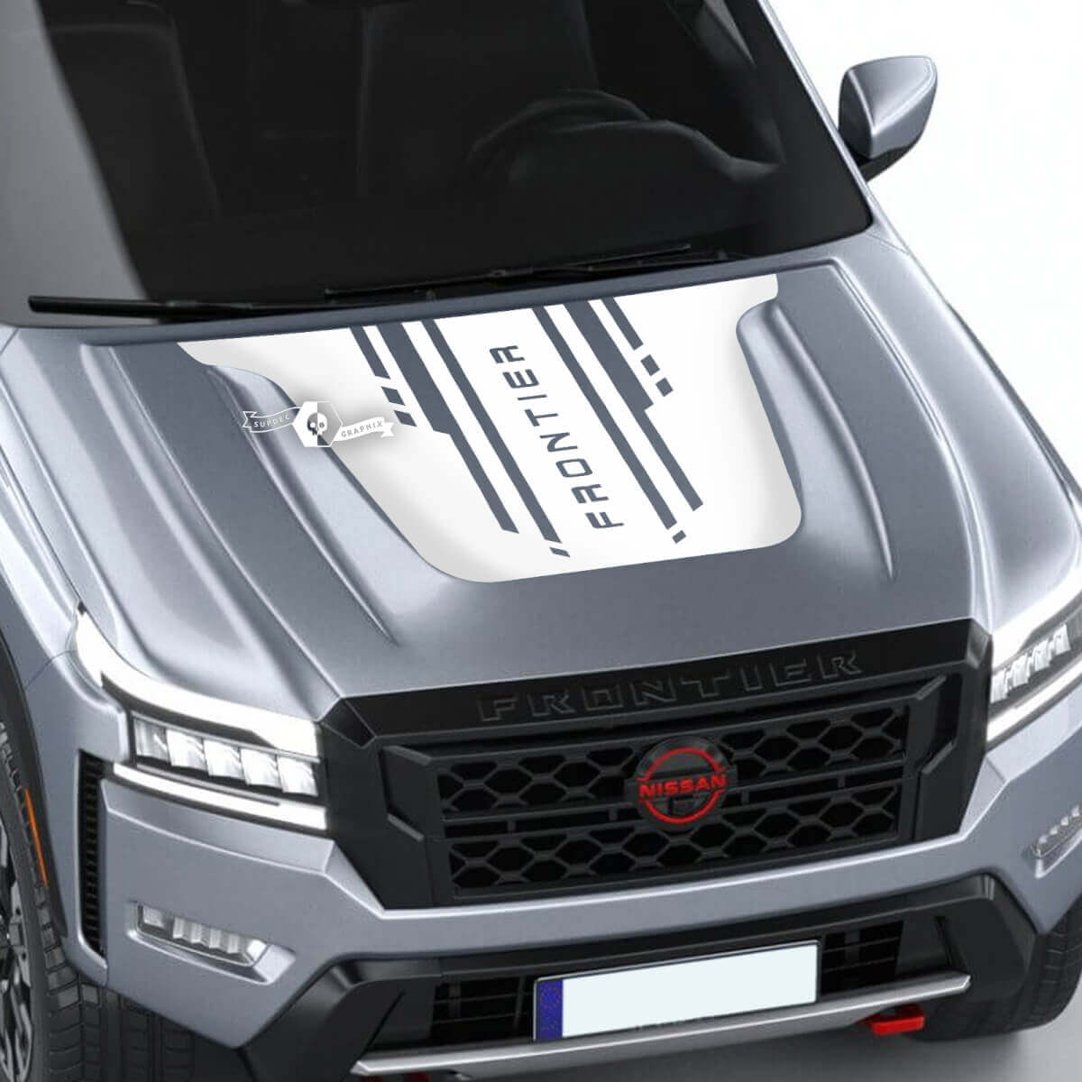 Adesivo in Vinile con Stile Tecnologico Brandizzato per Cofano Nissan Frontier