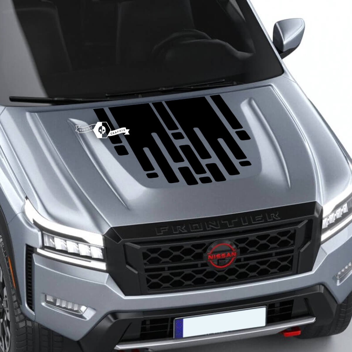 Adesivo grafico Camo Tetris per cofano Nissan Frontier S SV Pro-4x
