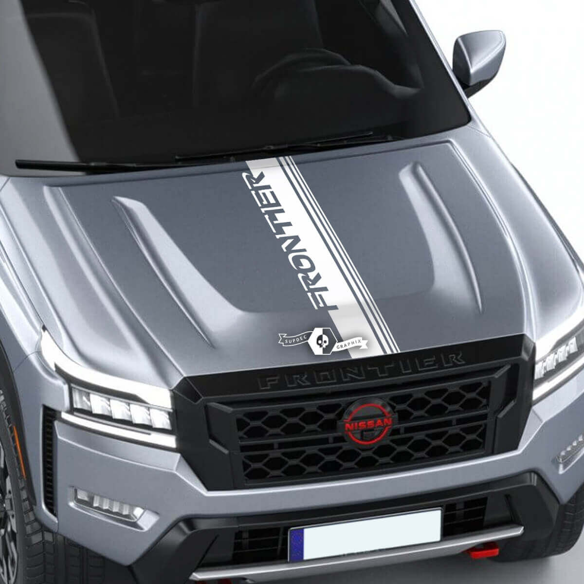 Adesivo per decalcomanie grafiche con logo in vinile a strisce per cofano Nissan Frontier S SV Pro-4x
