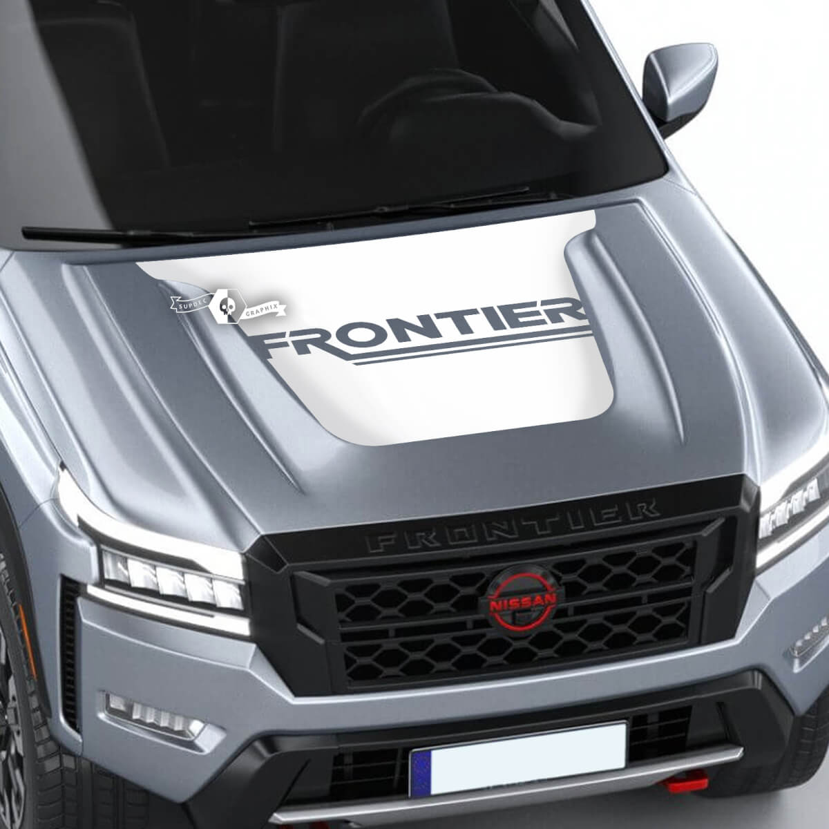 Adesivo per decalcomanie grafiche oscuranti con logo in vinile per decalcomanie per cofano Nissan Frontier S SV Pro-4x
