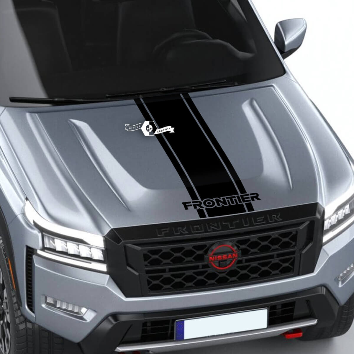 Adesivo per decalcomanie grafiche con logo in vinile a strisce per cofano Nissan Frontier S SV Pro-4x
