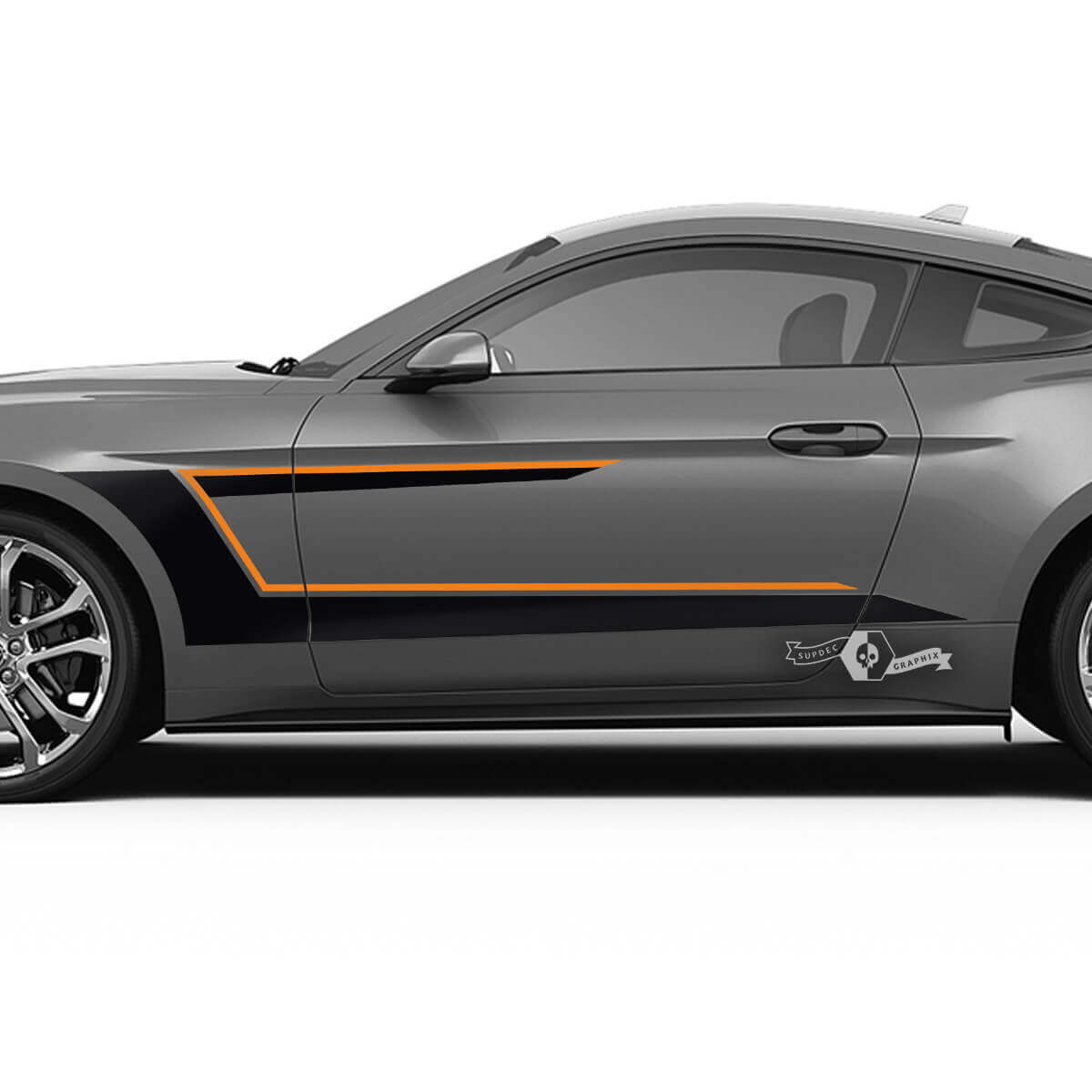 Kit di decalcomanie laterali a doppia striscia da corsa per Musclecar Musclecarmodel 2016-23