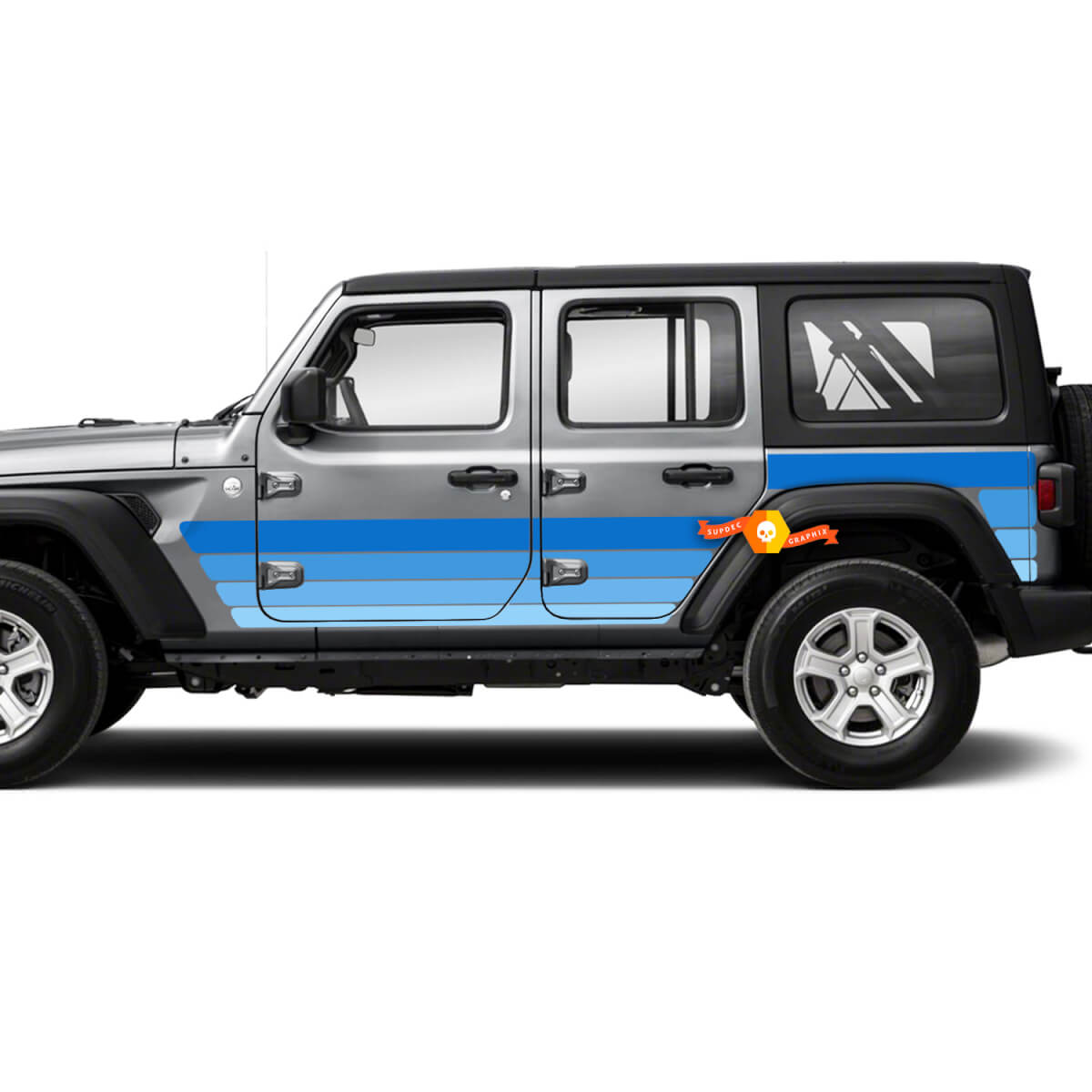 Jeep Wrangler JL Porte Letto Retro Pickup vintage Adesivi in ​​vinile Decalcomanie Kit grafico
