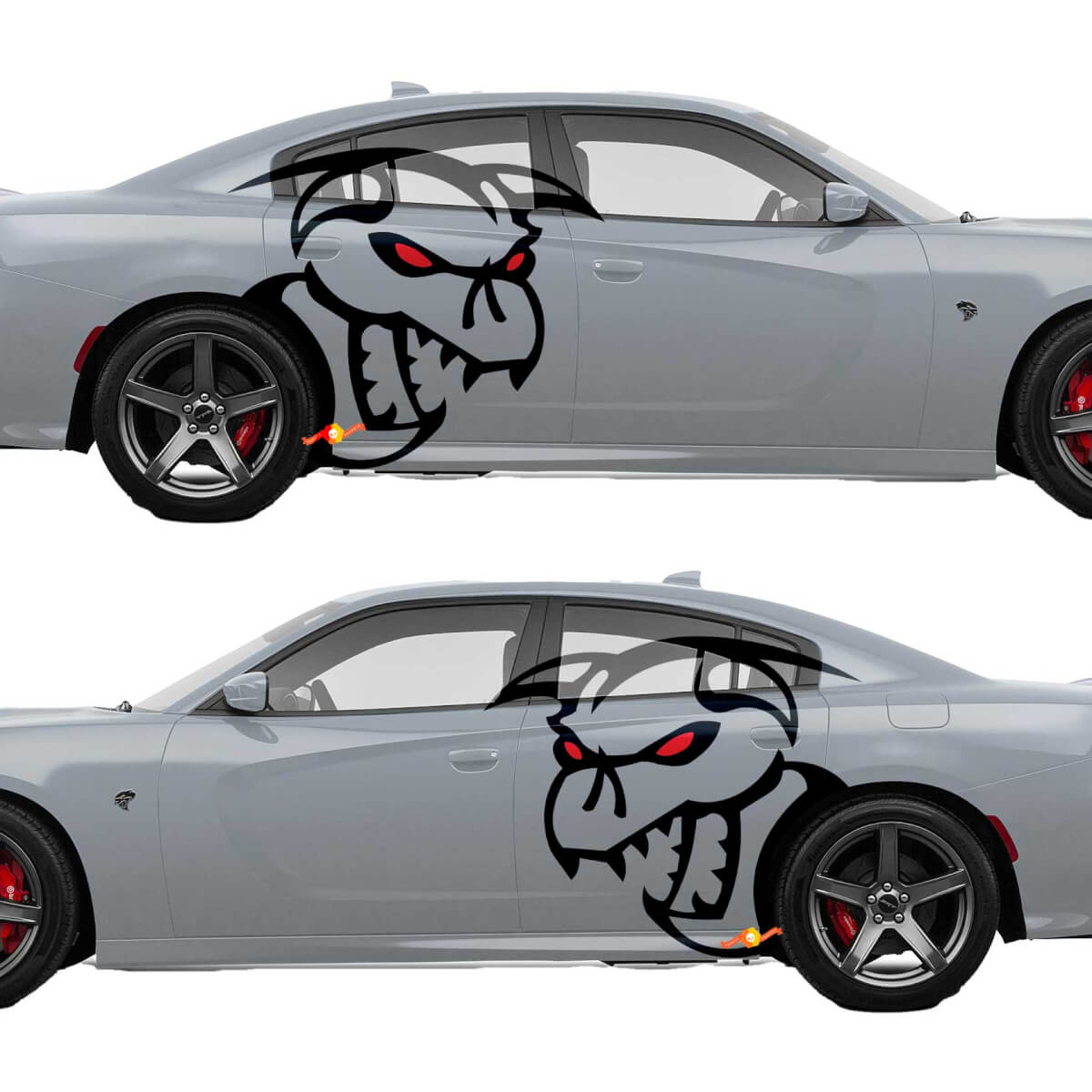 Enormi adesivi tribali decalcomanie grafica in vinile per Dodge Challenger Charger Mopar SRT Hellcat Demon Logo HEMI 392
