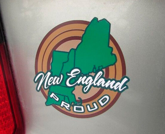 Coppia di Adesivi in Vinile Orgoglio dello Stato del New England per Jeep