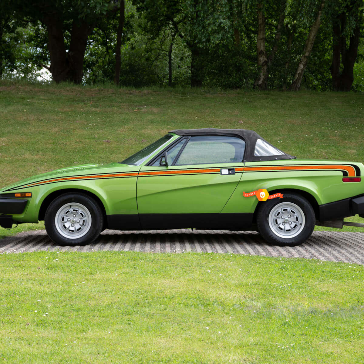 Kit Adesivi in Vinile a Strisce Laterali Stile Retrò per Triumph TR7