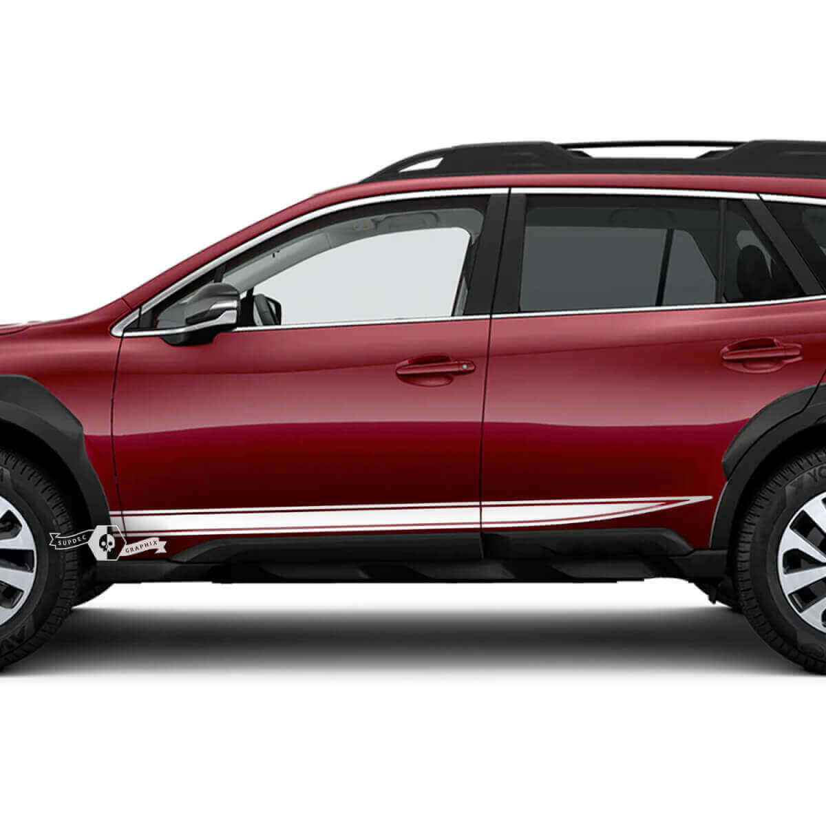 Kit di Adesivi in Vinile con Strisce Laterali a Contorno Nitido per Subaru Outback