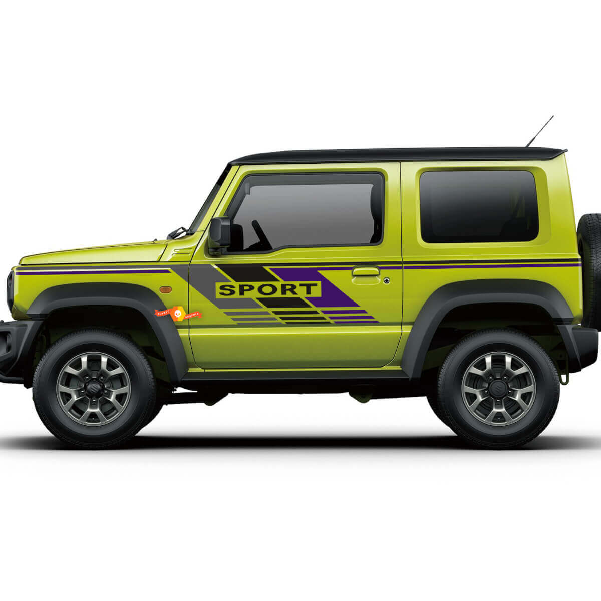 2x Adesivi grafici per porte laterali a strisce Adesivo in vinile per Suzuki Jimny Sport
