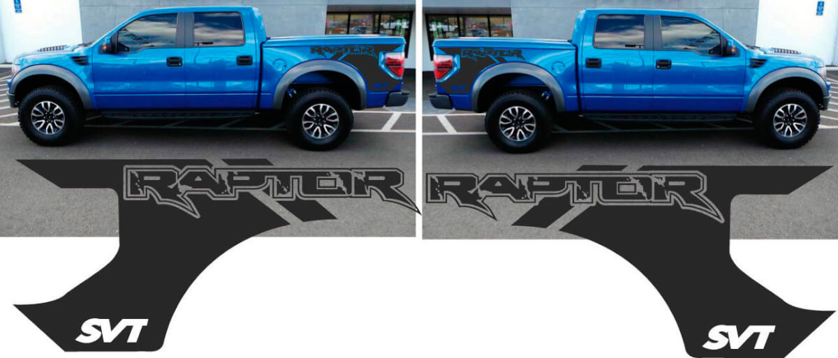 Adesivi in Vinile per Paraurti Posteriore Stile Raptor per Musclecar F-150