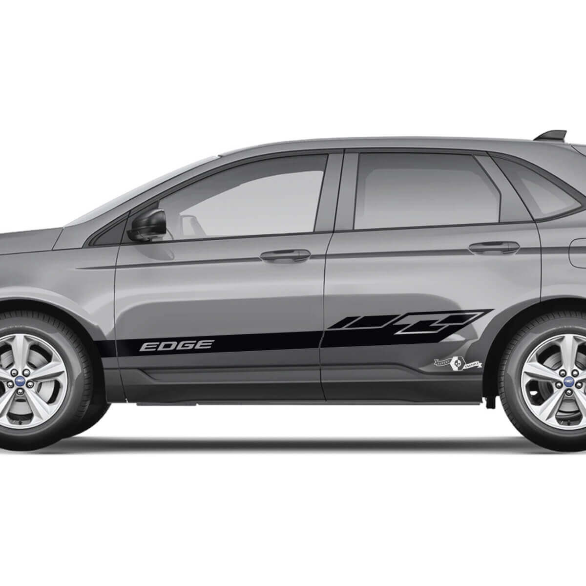 2x adesivi con grafica in vinile per decalcomanie per carrozzeria in vinile per porte laterali Ford Edge 4
