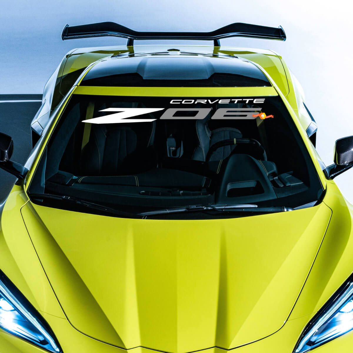 Adesivo decalcomania in vinile per parabrezza Chevrolet Chevy C8 Corvette Z06 Jake Skull
