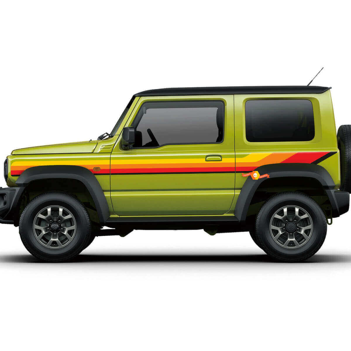 Kit Adesivi in Vinile con Strisce Laterali in Stile Retrò per Suzuki Jimny Sierra