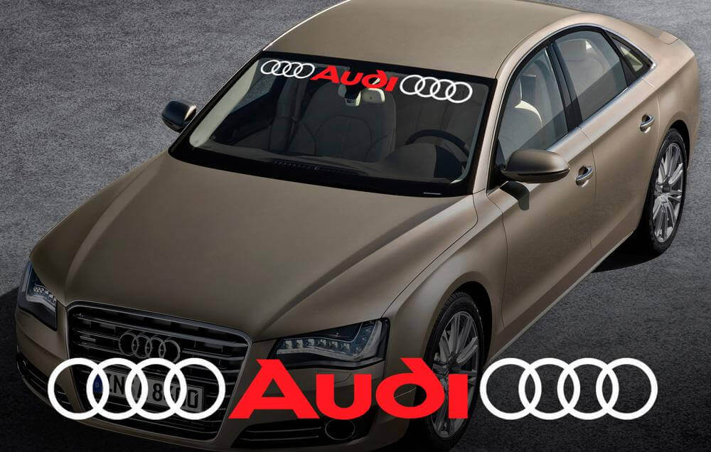 Audi Paradone della finestra anteriore per la decalcomania anteriore n. 2 per A4 A5 A6 A8 S4 S5 S8 Q5 Q7 TT RS 4 RS8
