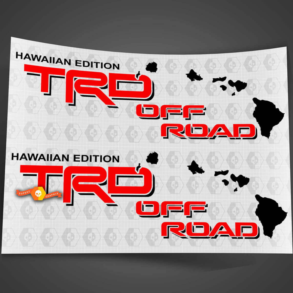 Kit di decalcomanie in vinile per fiancate TRD Off Road Edizione Hawaiana per camion Toyota