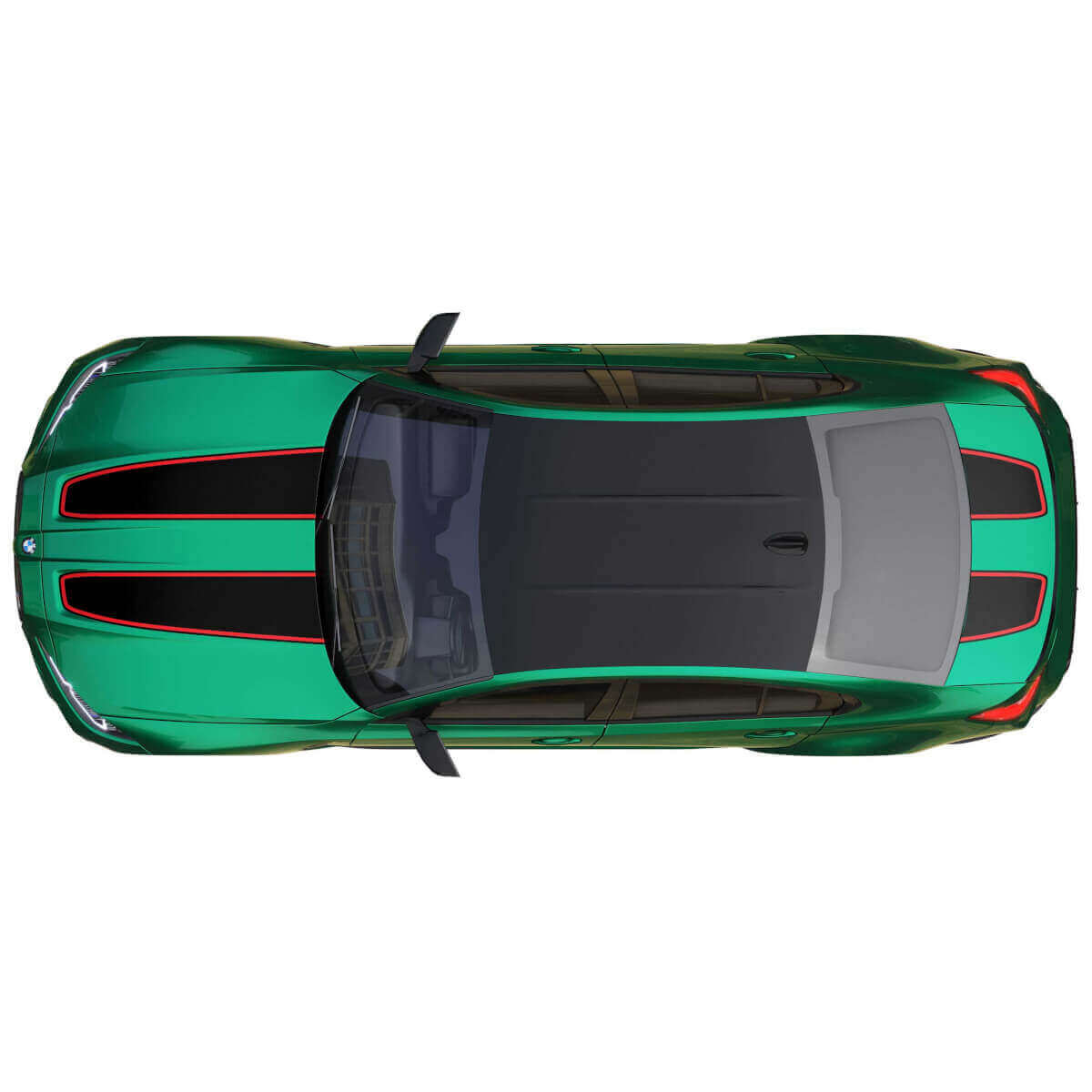 Kit Adesivi in Vinile Doppia Striscia Contorno Cofano e Bagagliaio per BMW M3 G80 M4 G82 G83
