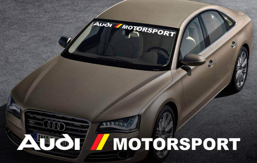 Adesivo in Vinile a Striscia per Parabrezza Stile Audi Motorsport per Audi