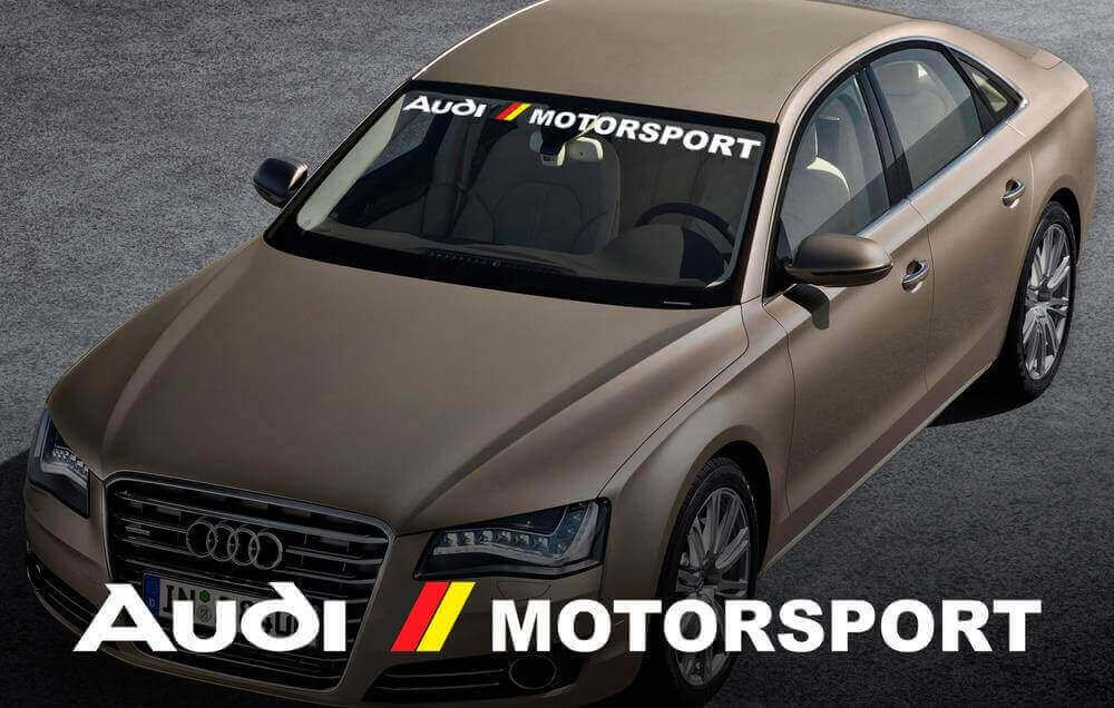 Adesivo in Vinile a Striscia per Parabrezza Stile Audi Motorsport per Audi