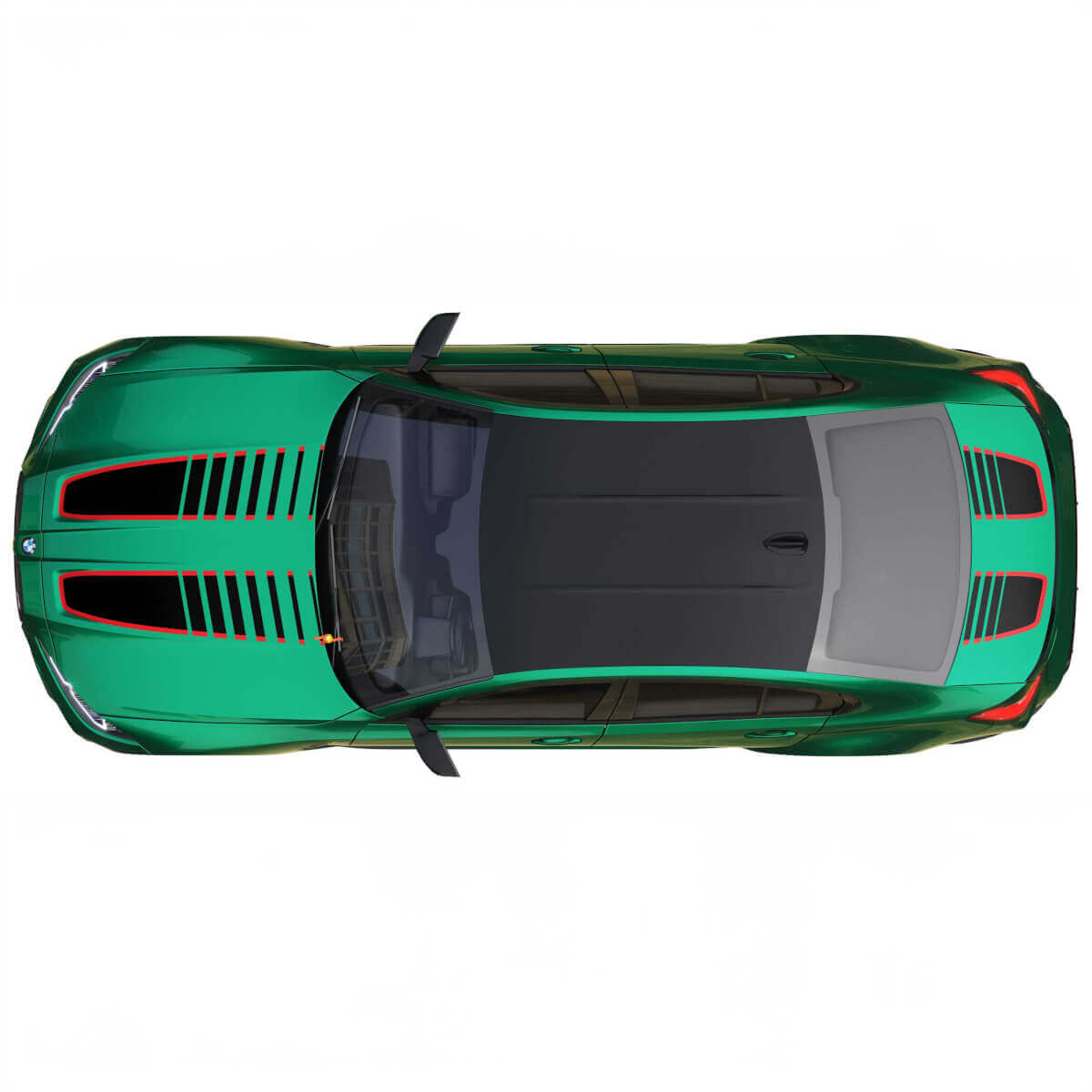 Striscia stile CS CSL per cofano e bagagliaio per BMW M4 M3 G82 G83 Adesivo decalcomania in vinile M Performance
