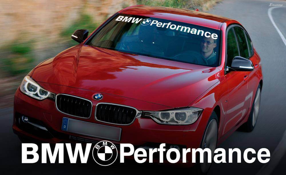 Adesivo in Vinile per Parabrezza Stile BMW Performance per BMW