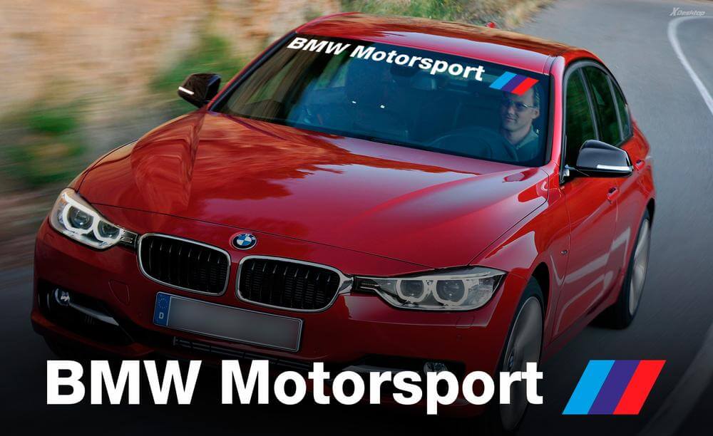 BMW Motorsport PARABREZZA BANNER Adesivo per finestra per M3 4 5 6 e46 e36
