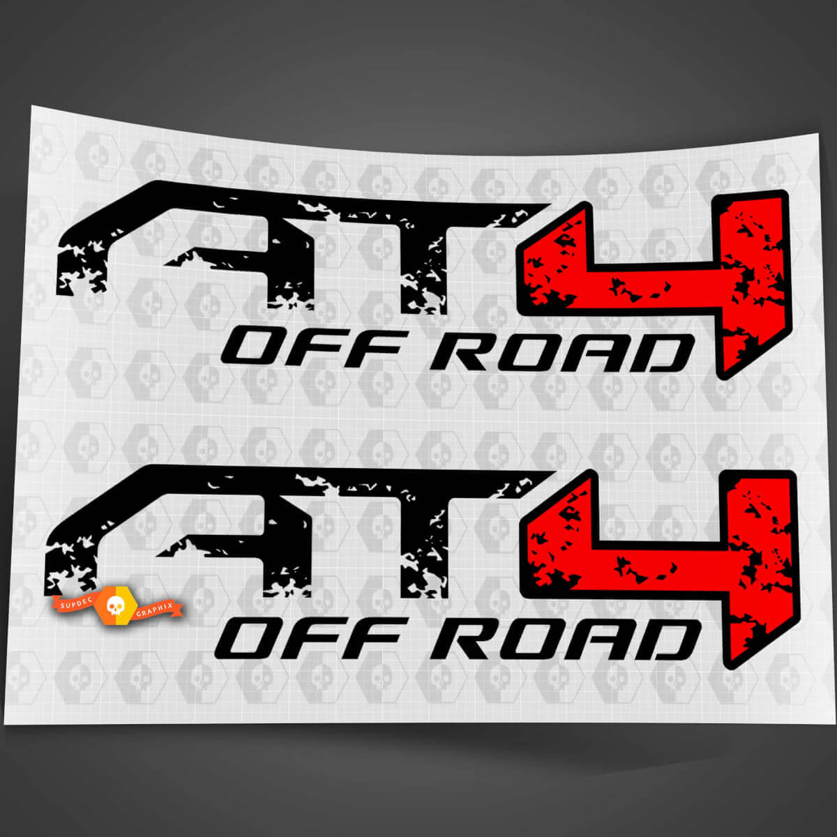 2 GMC GM Sierra 1500 AT4 Letto laterale distrutto Вestroyed fuoristrada 4x4 Decalcomanie Adesivi 2
