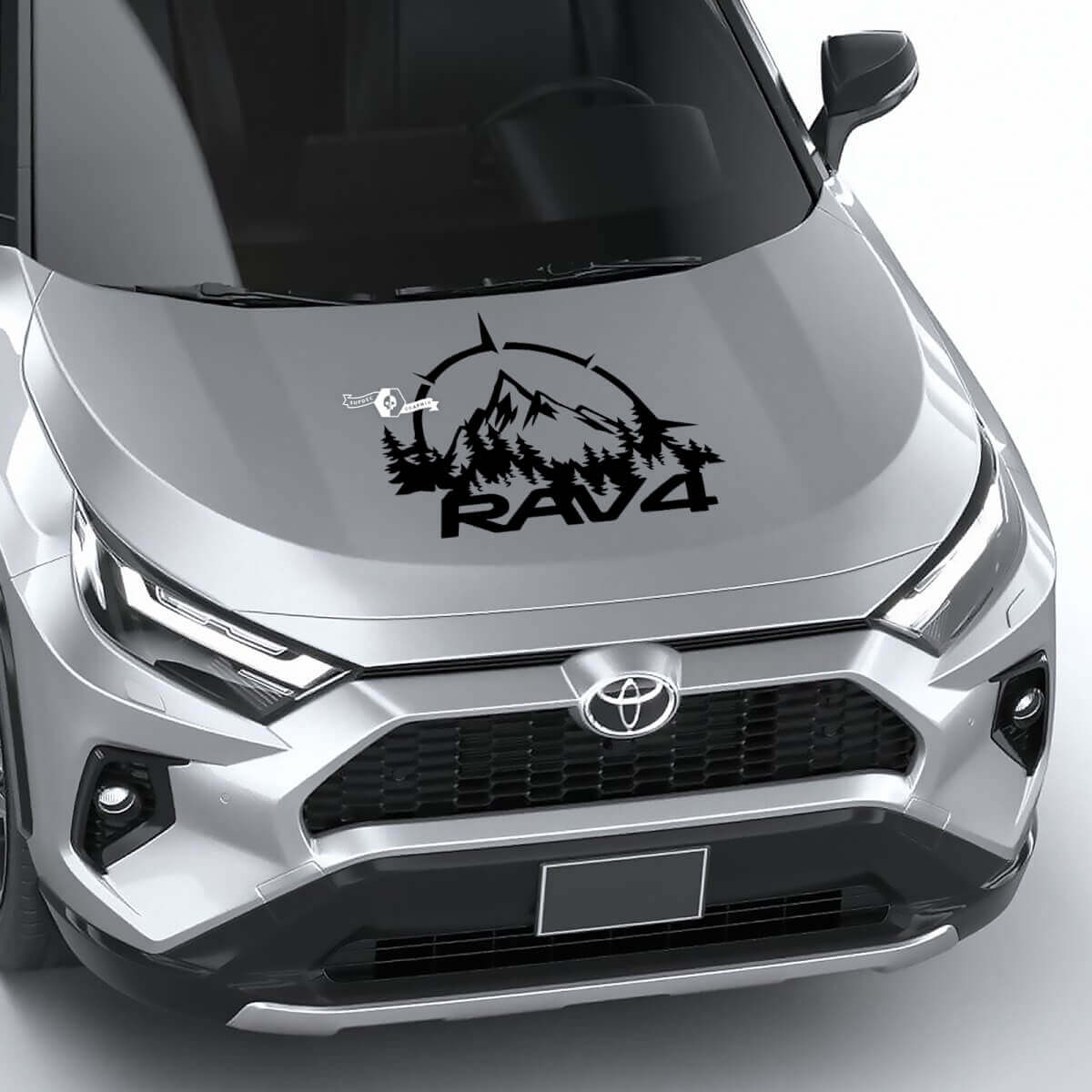 Adesivo in vinile paesaggio foresta di montagna per Toyota RAV4