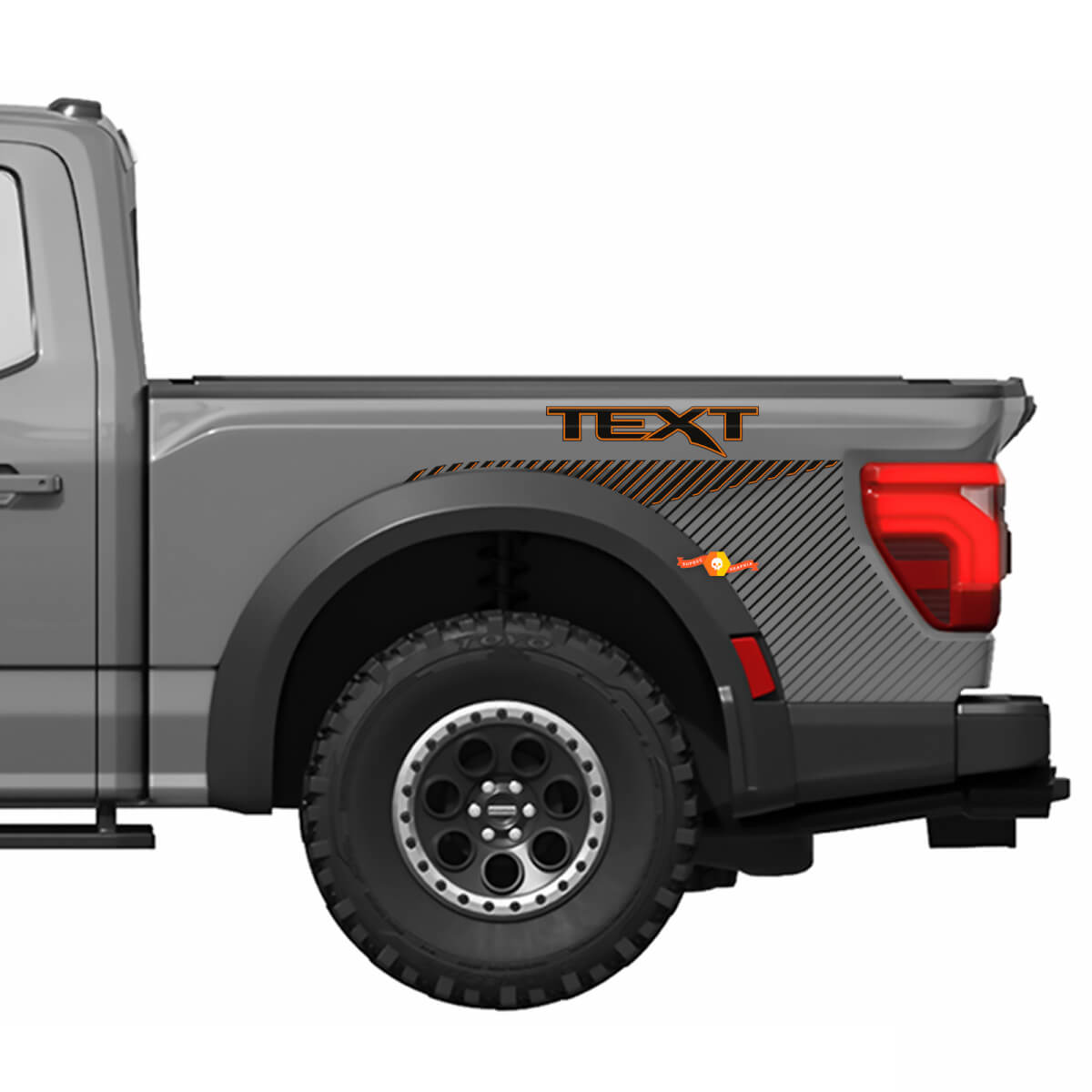 Kit Adesivi in Vinile per Strisce Laterali Letto 3 per Musclecar truck power truck R