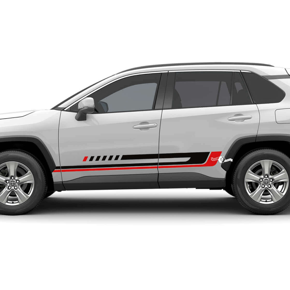 Adesivo in Vinile con Strisce Laterali da Corsa per Toyota RAV4