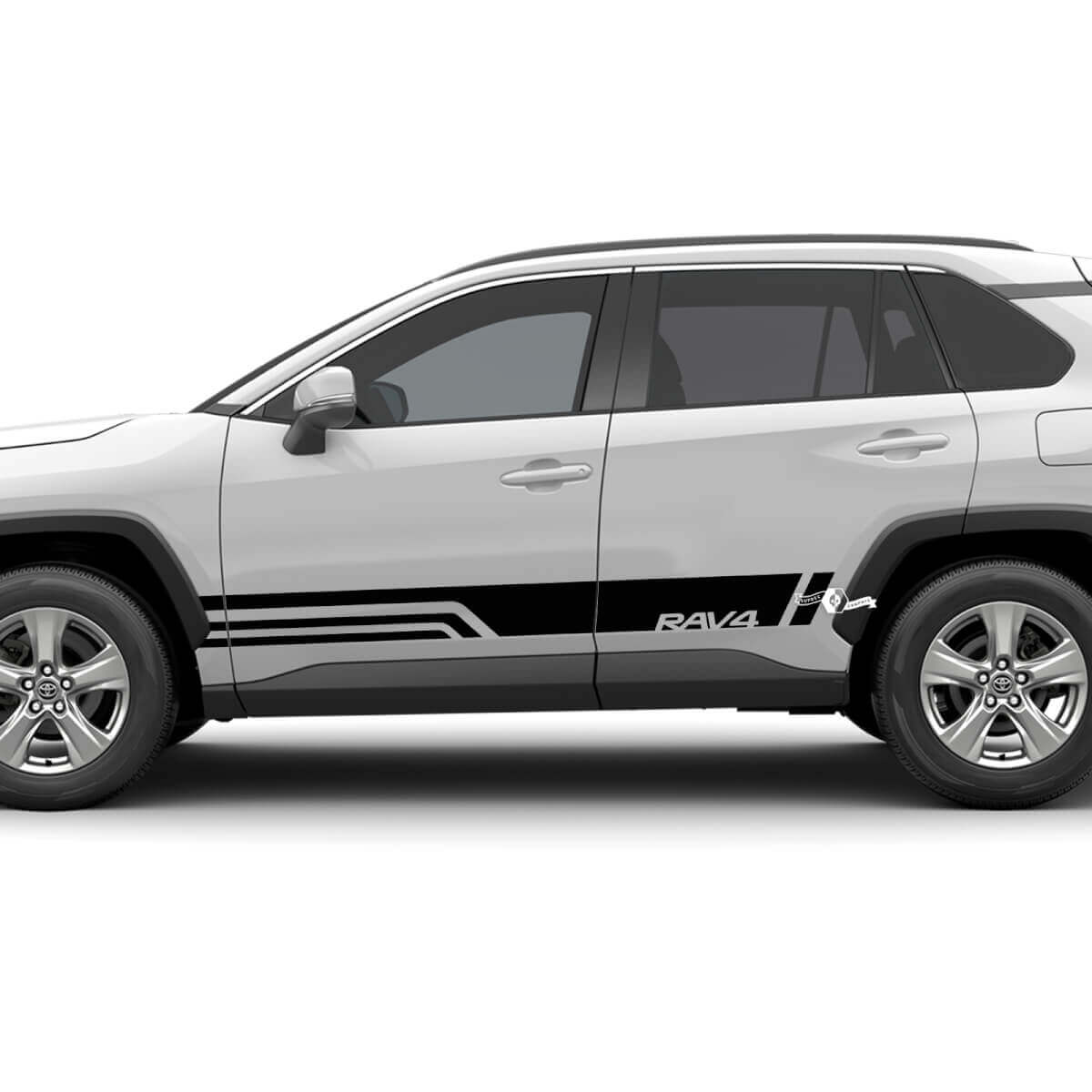 Adesivo grafico con decalcomania grafica in vinile con strisce laterali sull'ala adatto per Toyota RAV4
