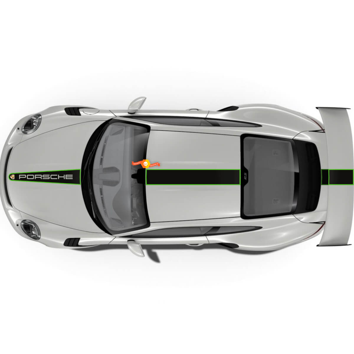 Adesivi Porsche Cofano e baule del tetto Porsche 911 GT3 Racing Edition Kit strisce adesivo adesivo
