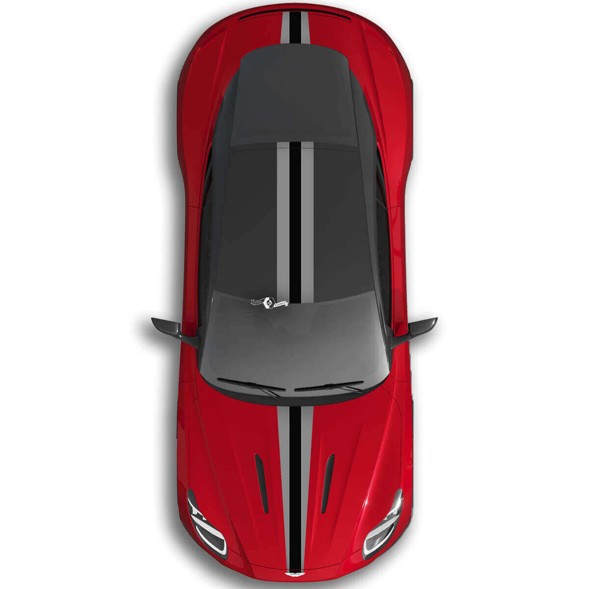 Aston Martin DB11 Adesivo Vinil Strisce Due Colori Tetto Cofano Carmelo Corpo Intero 2