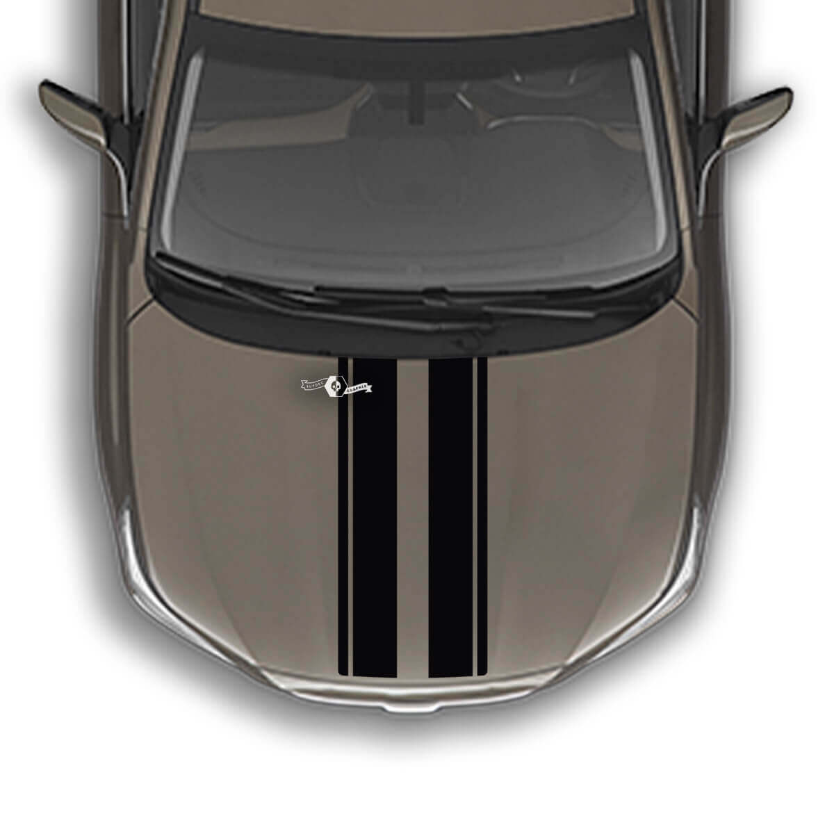 Adesivo grafico con decalcomania in vinile a doppia striscia per cofano adatto a Suba Outback
