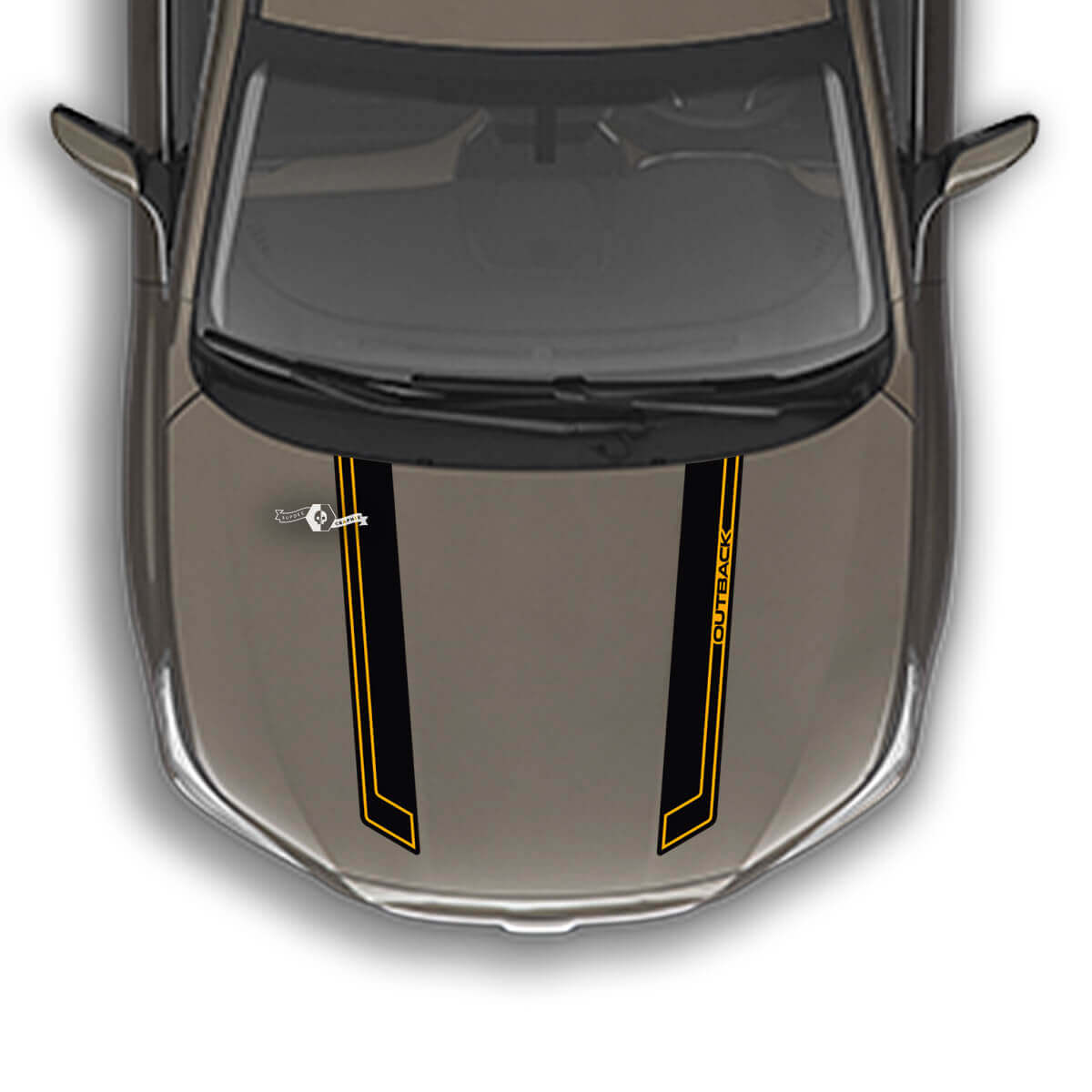 Adesivo in Vinile con Doppia Striscia a Spillo per Cofano 2 per Subaru Outback