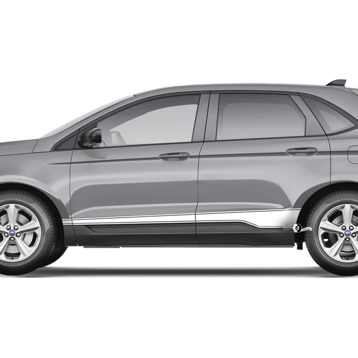 Ford Edge Rocker Panel Vinyl Stripes decalcomania del corpo grafica in vinile Adesivo decalcomania
