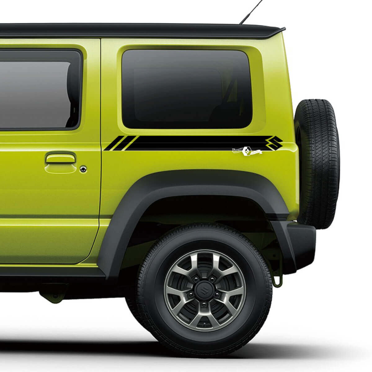 Adesivo Suzuki JIMNY grafica laterale posteriore decalcomania logo S Lines
