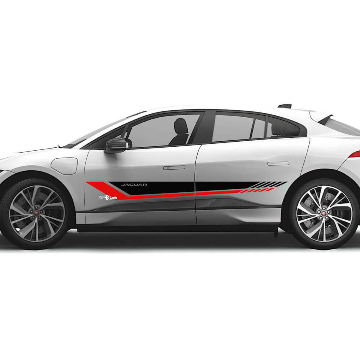 Jaguar I-Pace Strisce Bicolore Laterali Adesivi Portiere Grafiche Logo Linee adesivo

