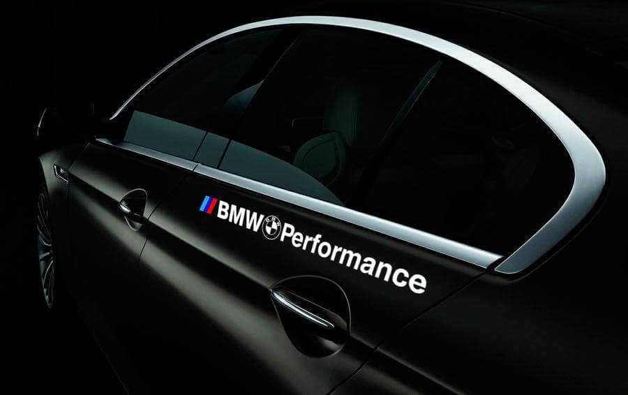 Decalcomanie adesive in vinile con logo BMW Performance per M3 M5 M6 e36 adatte a tutti i modelli
